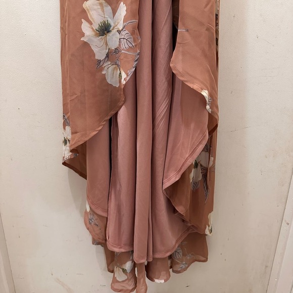 Lulus Floral Sleeveless Wrap Maxi Dress Size M Boho Romantic Sundress Wedding - Picture 10 of 13